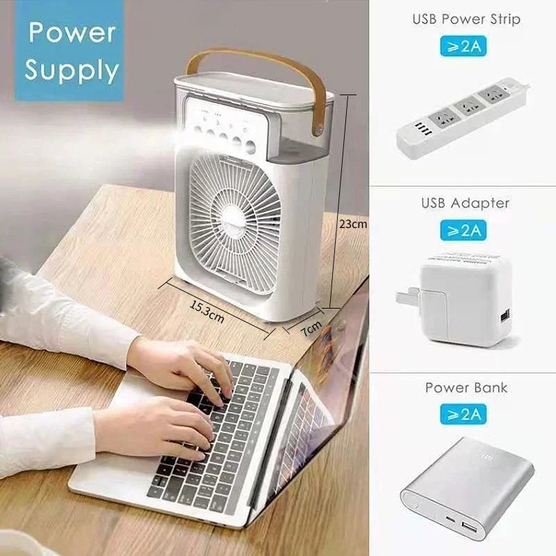 BreezyFan 3-in-1 Portable Mist Cooling Fan